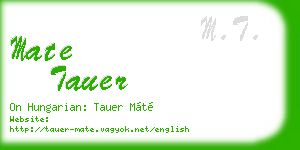 mate tauer business card